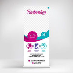 Wall Mural - banner roll-up for beauty salon, hairdresser