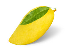 Isolated Yellow Mango On A White Background