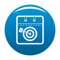 Poster - calendar target icon vector blue circle isolated on white background