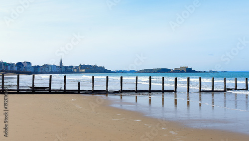 Plage Du Sillon à Saint Malo Buy This Stock Photo And