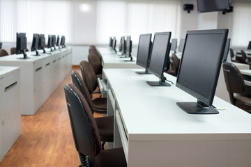 Computer Lab classroom for training skill software