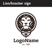 Logo Knocker In The Form Of A Lion's Head