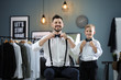 © Africa Studio - Father and son in elegant suits, indoors