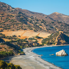 Wall Mural - Coast of Crete island near Matala in Greece