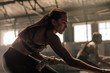 © Jacob Lund - Fitness females pulling heavy rope at gym