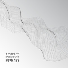 Poster - abstract background with wavy texture. distortion of space.