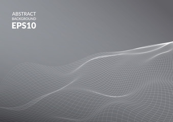 Poster - Abstract background with wavy texture. Distortion of space.