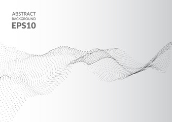 Poster - Abstract background with wavy texture. Distortion of space.