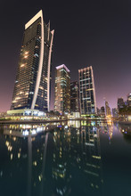 Skyscrapers On The Lake, Emirates, Dubai, Jumeirah Lakes Towers, Dec.2017