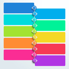 Poster - 1 to 10 number text boxes stacked infographic