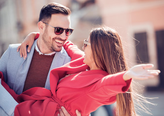 Wall Mural - Lovely happy couple