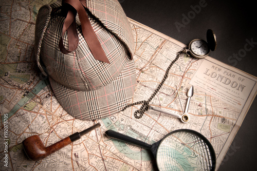 Fotomural set of Detective of Holmes times