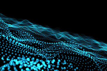 Poster - abstract dot and line network connection for use as technology or science background