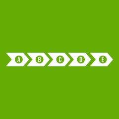 Poster - Step by step infographic icon green