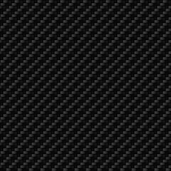 Black carbon fiber macro texture. Pattern of textile fibres material. Light carbon fibre fabric seamless dark vector background