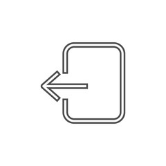 Poster - exit sign icon. Element for mobile concept and web apps. Thin line  icon for website design and development, app development. Premium icon