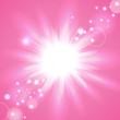 © vectortatu - Pink flash starburst background with sparkles, vector illustration