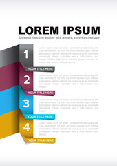 Fototapete - Infographic four steps template background