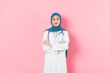 Wall Mural - confident professional female muslim doctor