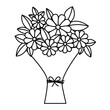 bouquet of flowers icon vector illustration design