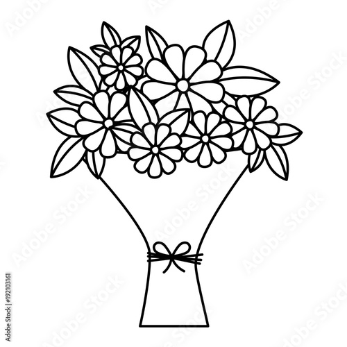 Download bouquet of flowers icon vector illustration design Stock ...