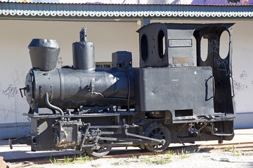 Wall Mural - Old locomotive at the old train station of Trelew, a town in Chubut Province of Patagonia in Argentina