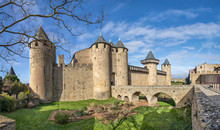 Chateau Comtal - 12th-century Hilltop Castle In Carcassonne, Aude, France