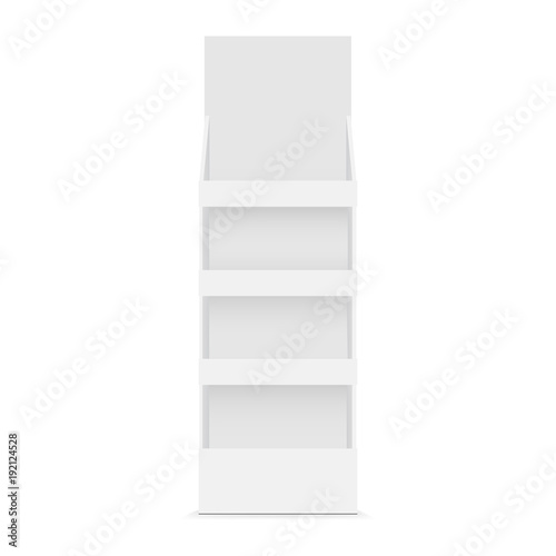 Fotografie, Obraz Cardboard POS display mockup - front view. Vector illustration