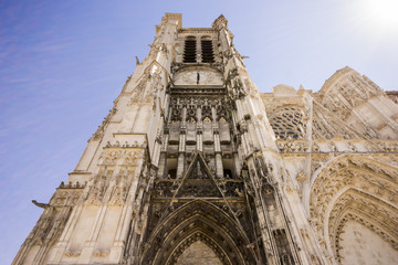 Canvas Print - The Cathedral of Saint Peter and Saint Paul, a Roman Catholic church and national monument located in the town of Troyes in Champagne, France