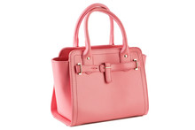 Pink Female Bag On A White Background
