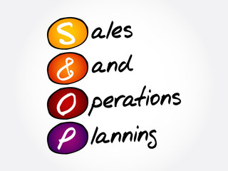 Poster - S&OP - Sales and Operations Planning acronym, business concept background