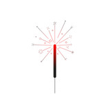Fototapeta Dmuchawce - Glowing bengal fire icon, party sparkler. Vector illustration.