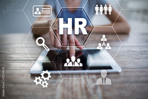 Fotografía Human resource management, HR, recruitment, leadership and teambuilding