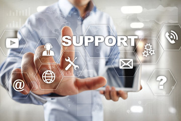 Technical support. Customer help. Business and technology concept.