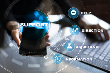 Technical support. Customer help. Business and technology concept.