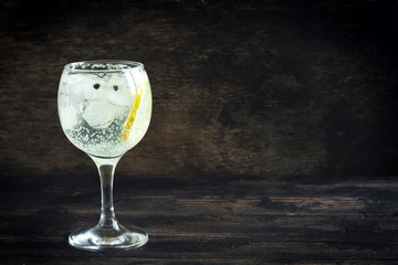 Canvas Print - Gin and tonic cocktail