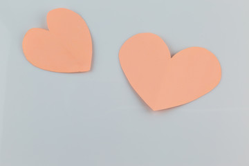 background image of paper craft's heart isolated