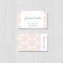 Business Card With Pink Laces, Handmade Crochet Business Card, Decorative Card, Pink Card Template