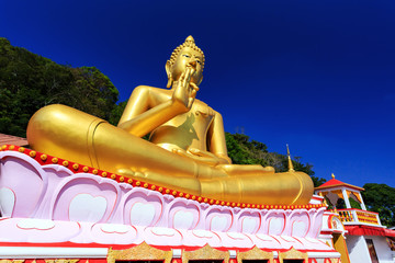 Wall Mural - Wat Khao Rang temple at sunny morning. Phuket. Thailand