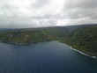 Maui Sea Cliffs Aerial near Road to Hana Cloudy Day