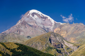  Mount Kazbegi is a popular natural attraction near Stepantsminda (Kazbegi) village, Georgia