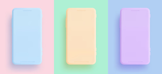 Aufkleber - Mobile phone, template modern gadget. Smartphone mackup isolated realistic