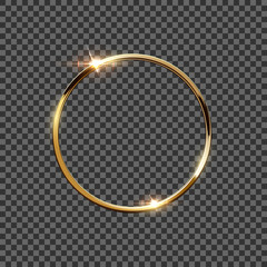 Poster - golden ring isolated on transparent background. vector design element.