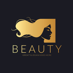 Wall Mural - Beauty logo. An elegant logo for beauty, fashion and hairstyle related business.