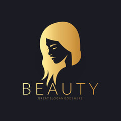 Wall Mural - Beauty logo. An elegant logo for beauty, fashion and hairstyle related business.