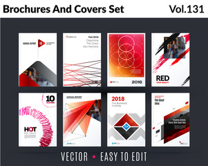 Poster - Set of design of brochure, abstract annual report, cover modern layout, flyer