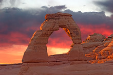 Fiery Sky At Delicate Arch