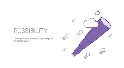 Poster - Possibility Web Banner With Copy Space Business Motivation Concept Vector Illustration