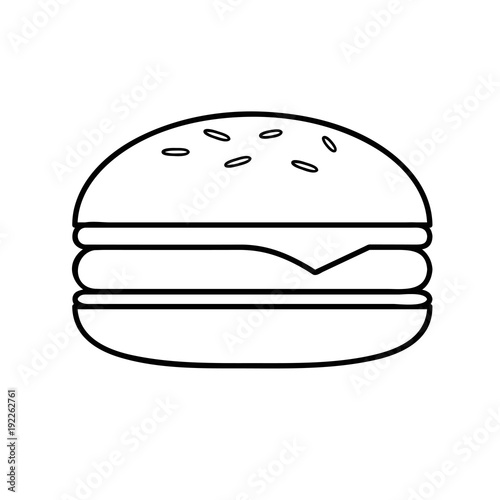 Ausmalbild Hamburger – kaufen Sie diese Vektorgrafik und finden Sie