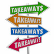 Takeaways Arrow Signs New Information Knowledge 3d Illustration